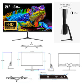 ZZA 24-inch monitor delivers 100Hz FHD flow for smooth visuals.