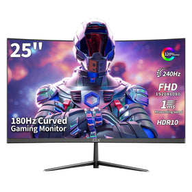 ZZA 25-inch curved monitor with 240Hz for ultra-fast, competitive gaming.