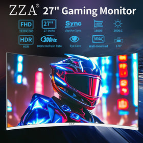ZZA monitor rear with ports highlights versatile connectivity for gaming and productivity.