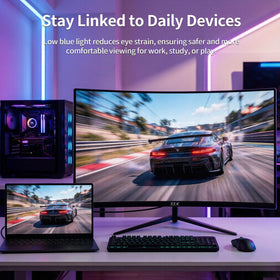 ZZA 27-inch curved gaming monitor color calibration out of the box