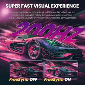 ZZA curved monitor frameless bezel design for minimal distraction