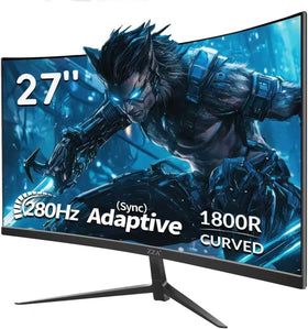 ZZA 27-inch curved monitor with immersive 1800R curve for gaming