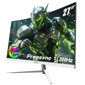 ZZA 27-inch curved monitor 1800R curve enhances comfort during long sessions