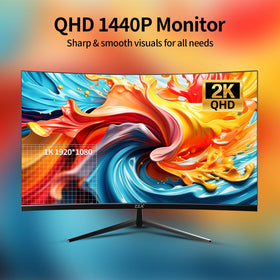 ZZA 27-inch curved monitor 75Hz smooths motion for faster gameplay and smoother video