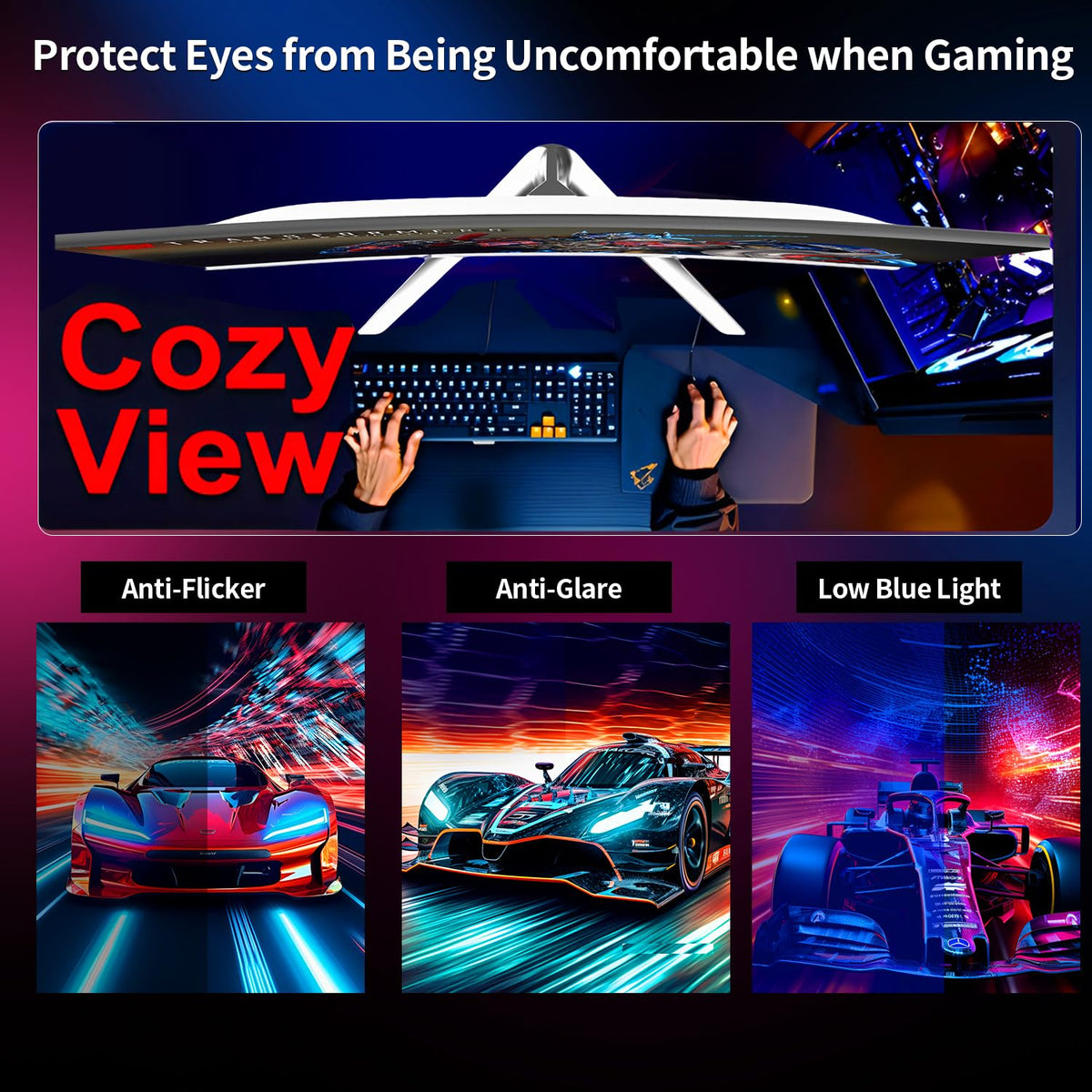ZZA monitor with DP/HDMI ports for versatile connections