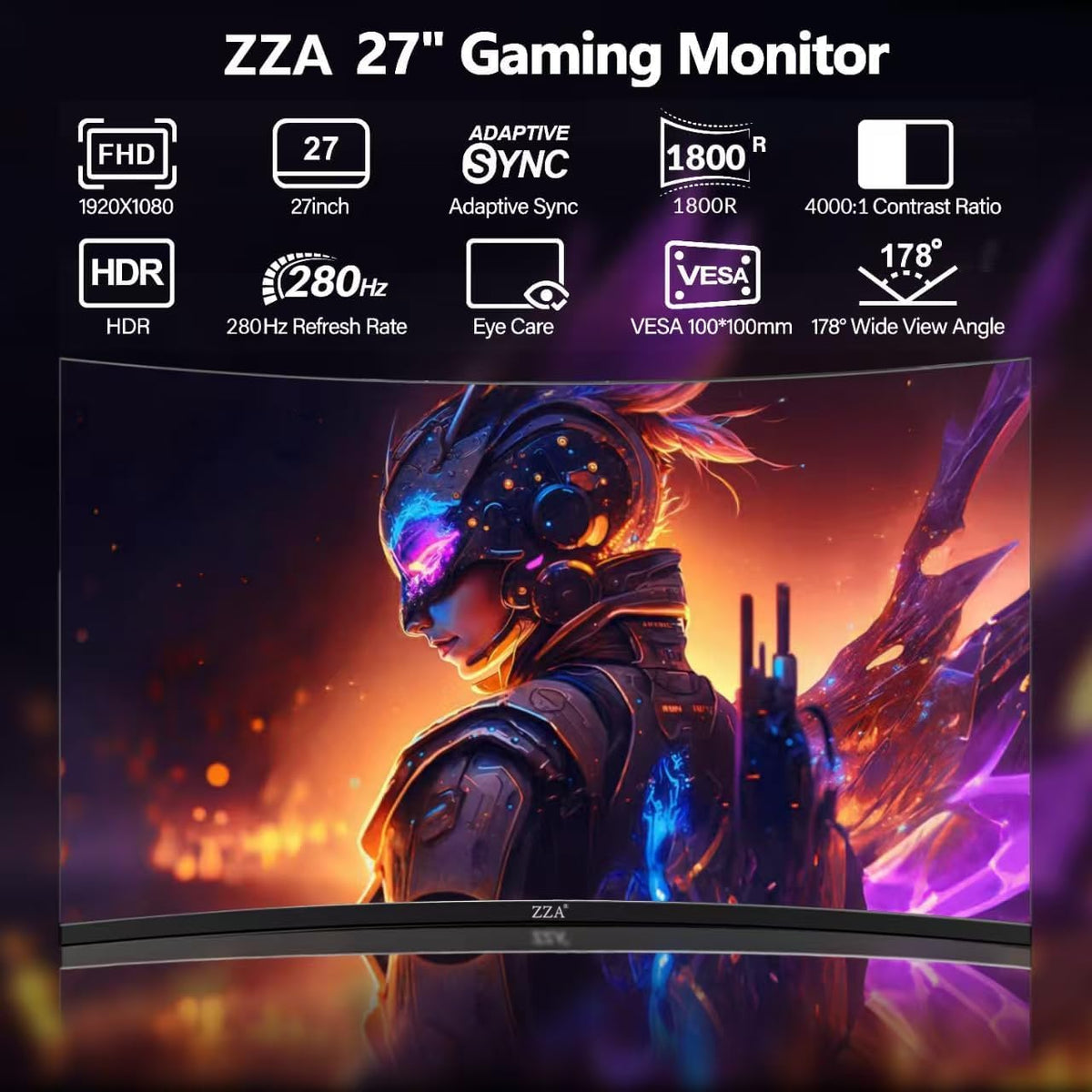 ZZA monitor featuring 280 Hz refresh for ultra-fast gameplay