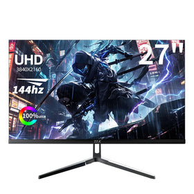 ZZA 27-inch 4K monitor front view for immersive gaming and work