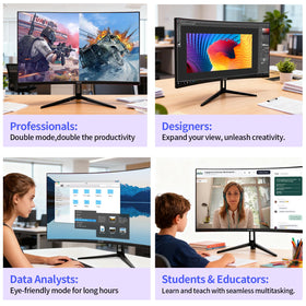 ZZA 27-inch 4K monitor ideal for work, streaming, and gaming