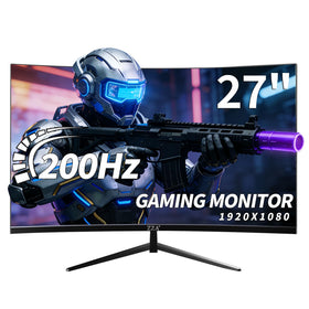 ZZA 27-inch curved monitor for immersive visuals and productive gaming sessions.