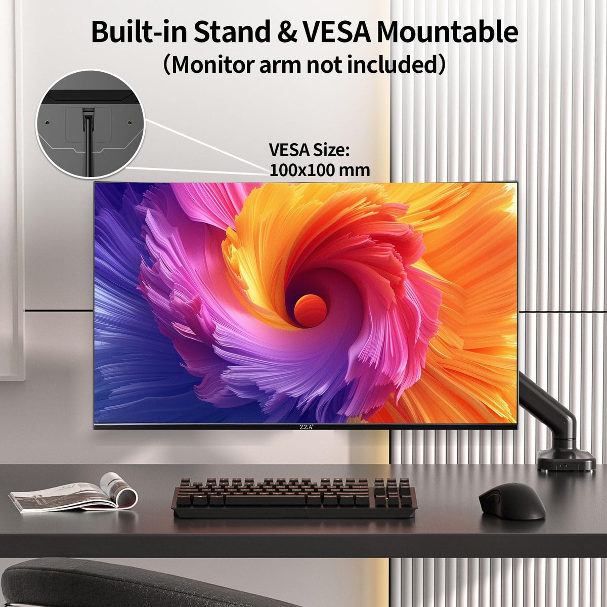HDR10 capability on the ZZA monitor reveals brighter highlights and deeper shadows for film.