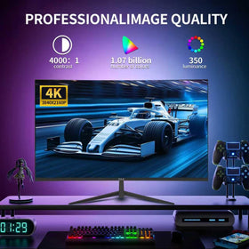 ZZA 32-inch curved monitor side setup highlighting ergonomic layout for long sessions.