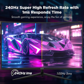 ZZA 32-inch gaming monitor in action shows ultra-smooth gameplay at high refresh.