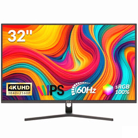 ZZA 32-inch 4K monitor with ultra-thin bezel for immersive viewing.