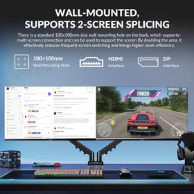 ZZA 32-inch 4K curved monitor ready for VESA mounting on a wall or arm.