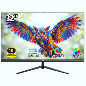 ZZA 32-inch IPS monitor with vibrant colors and wide viewing angles.