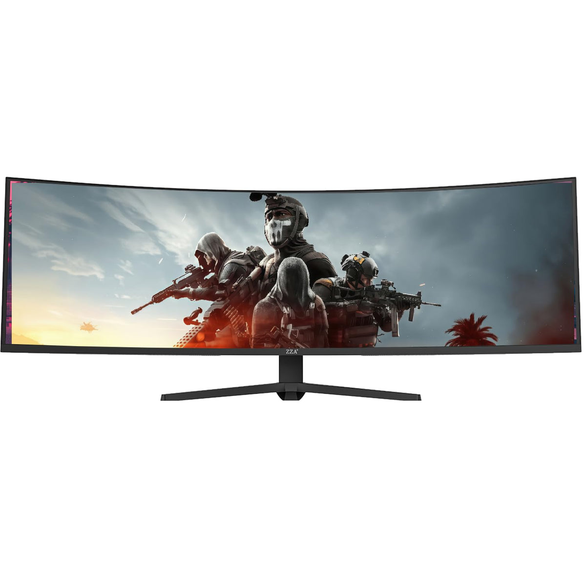 ZZA 49 curved gaming monitor 120% sRGB delivers vibrant colors.