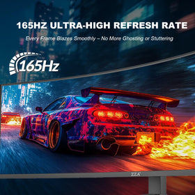 ZZA 49 curved gaming monitor adjustable stand supports ergonomic comfort.