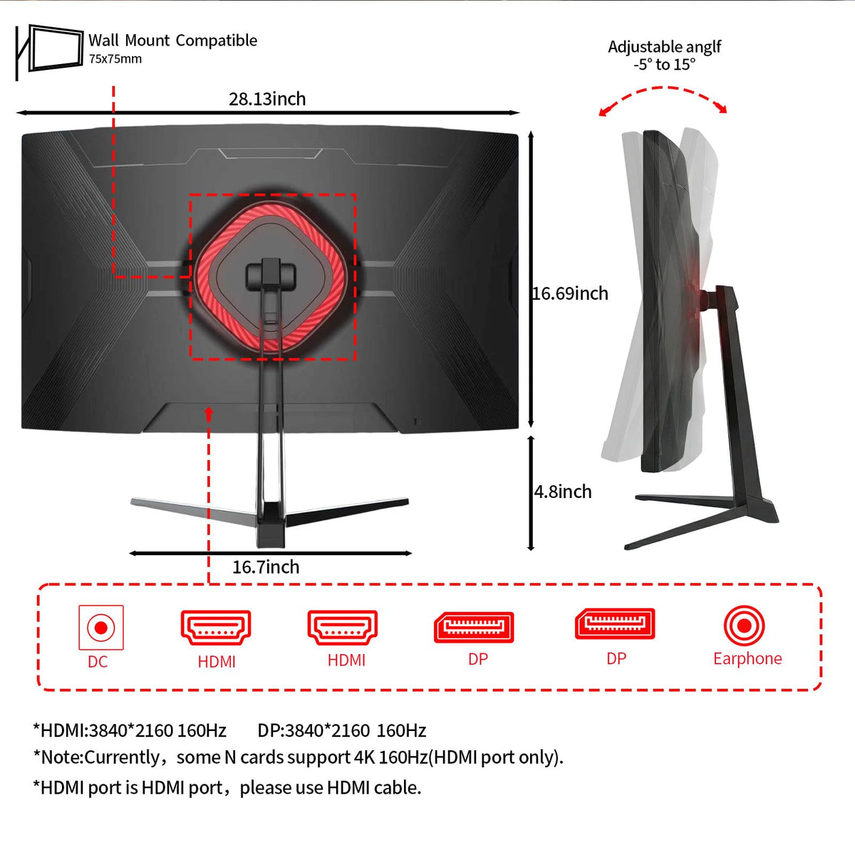ZZA 4K UHD gaming monitor with sharp detail and rich color