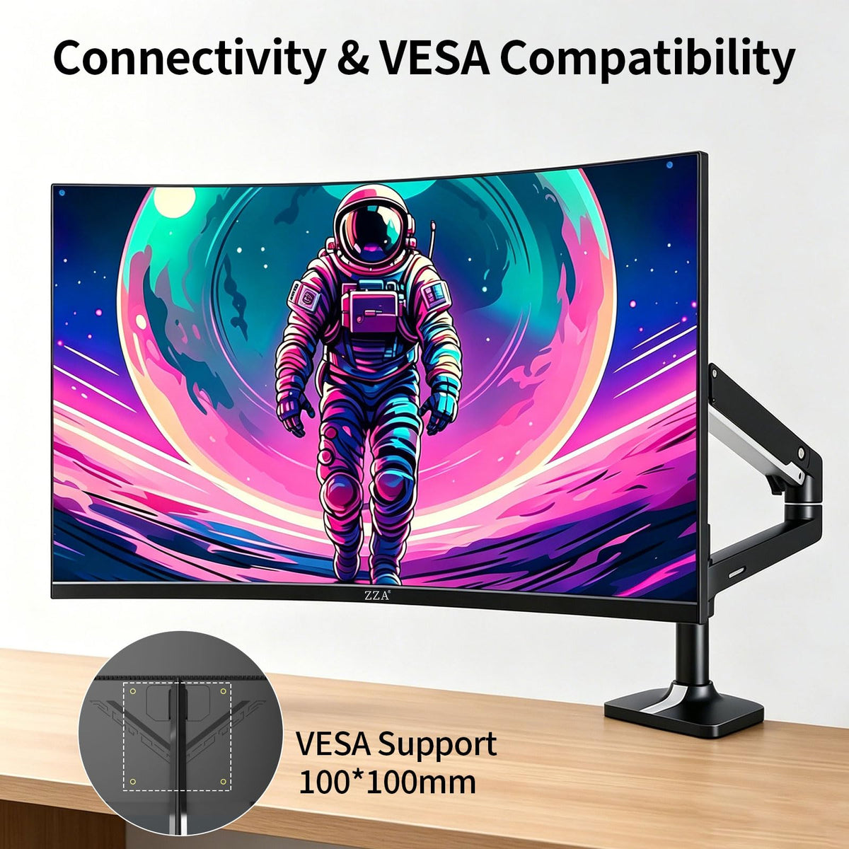 ZZA ergonomic setup supports comfortable work and enjoyable gaming sessions