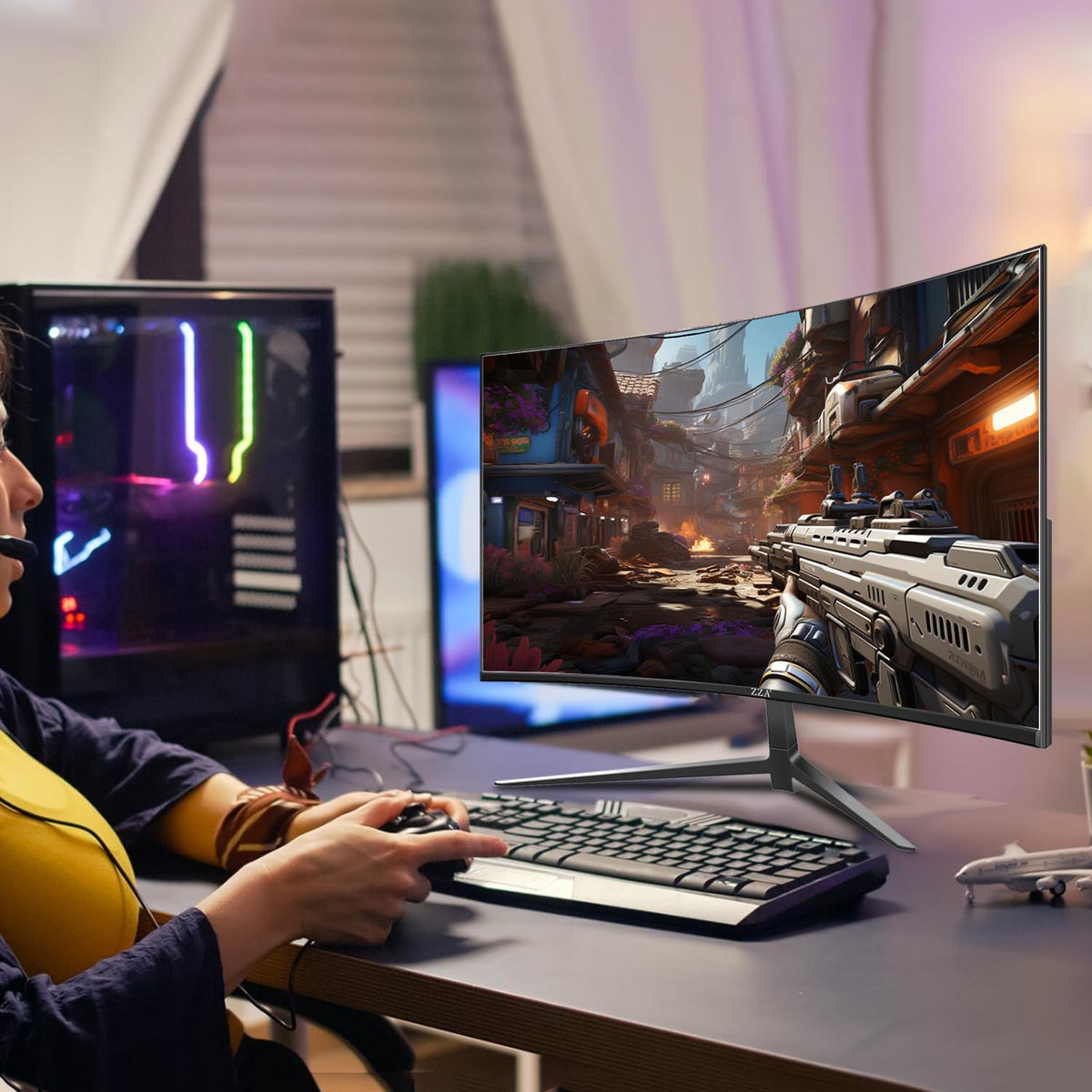ZZA FreeSync compatibility reduces tearing for seamless gameplay.