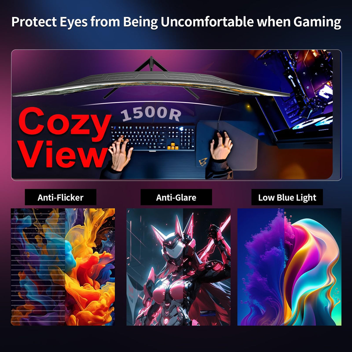 ZZA NVIDIA G-SYNC Compatible for smooth visuals with NVIDIA cards