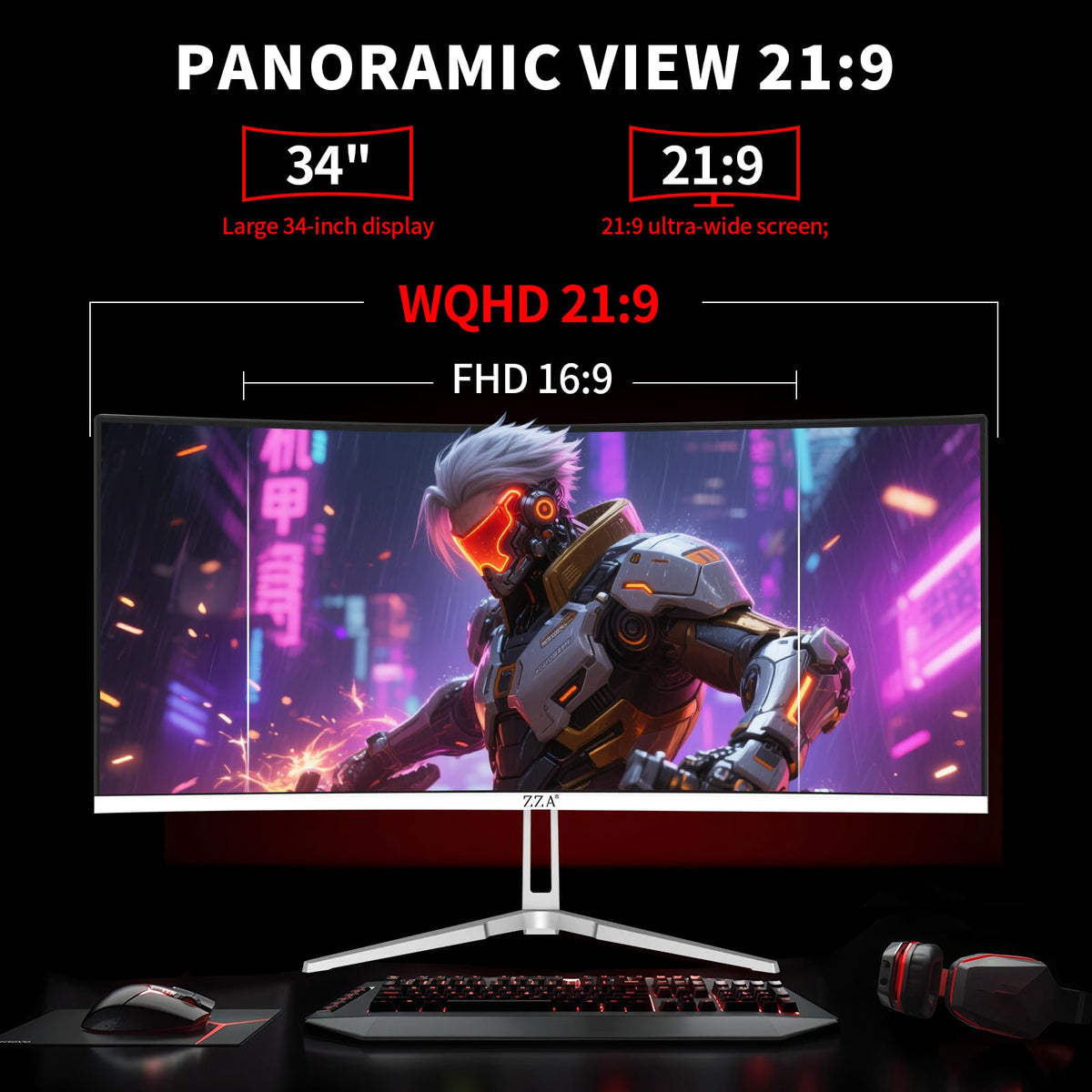 ZZA display supports 180Hz for smooth motion in fast scenes.