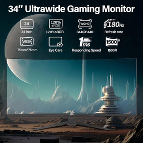 ZZA UltraWide curved monitor curved edge view emphasizes expansive screen for immersive gaming