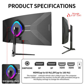 ZZA UltraWide curved monitor ergonomic stand enables comfortable long sessions