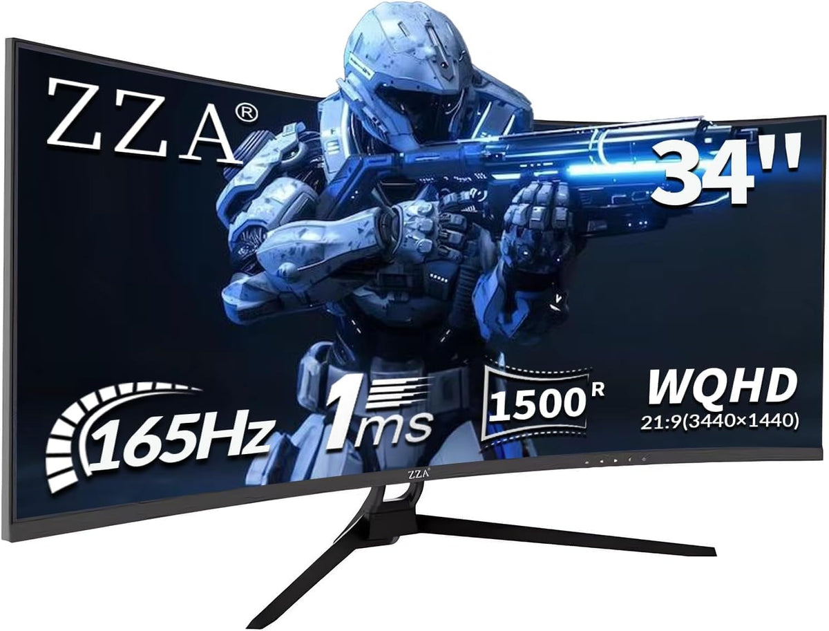 ZZA UltraWide curved monitor VESA compatibility supports flexible mounting options