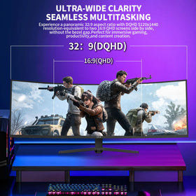 ZZA Ultrawide ergonomic stand with adjustable height and tilt