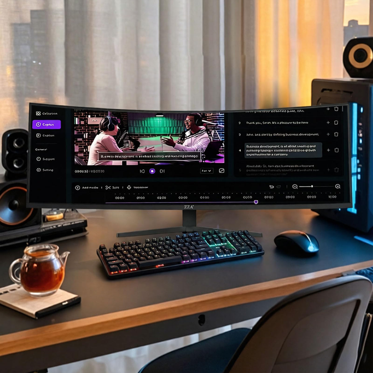 ZZA Ultrawide monitor with HDMI 2.1 and DP 1.4 ports