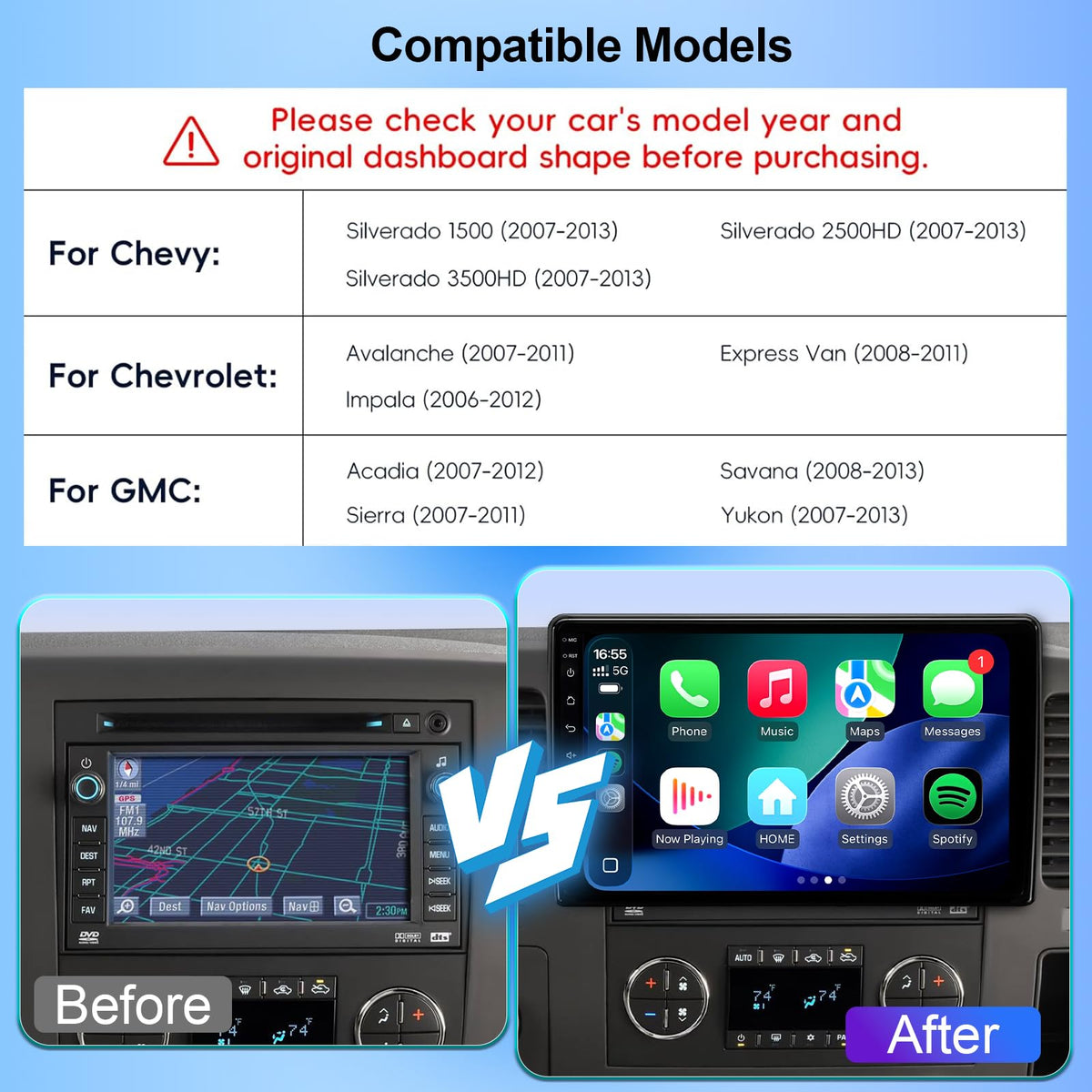ZZH 64GB car radio qled display delivers vivid color and clarity.