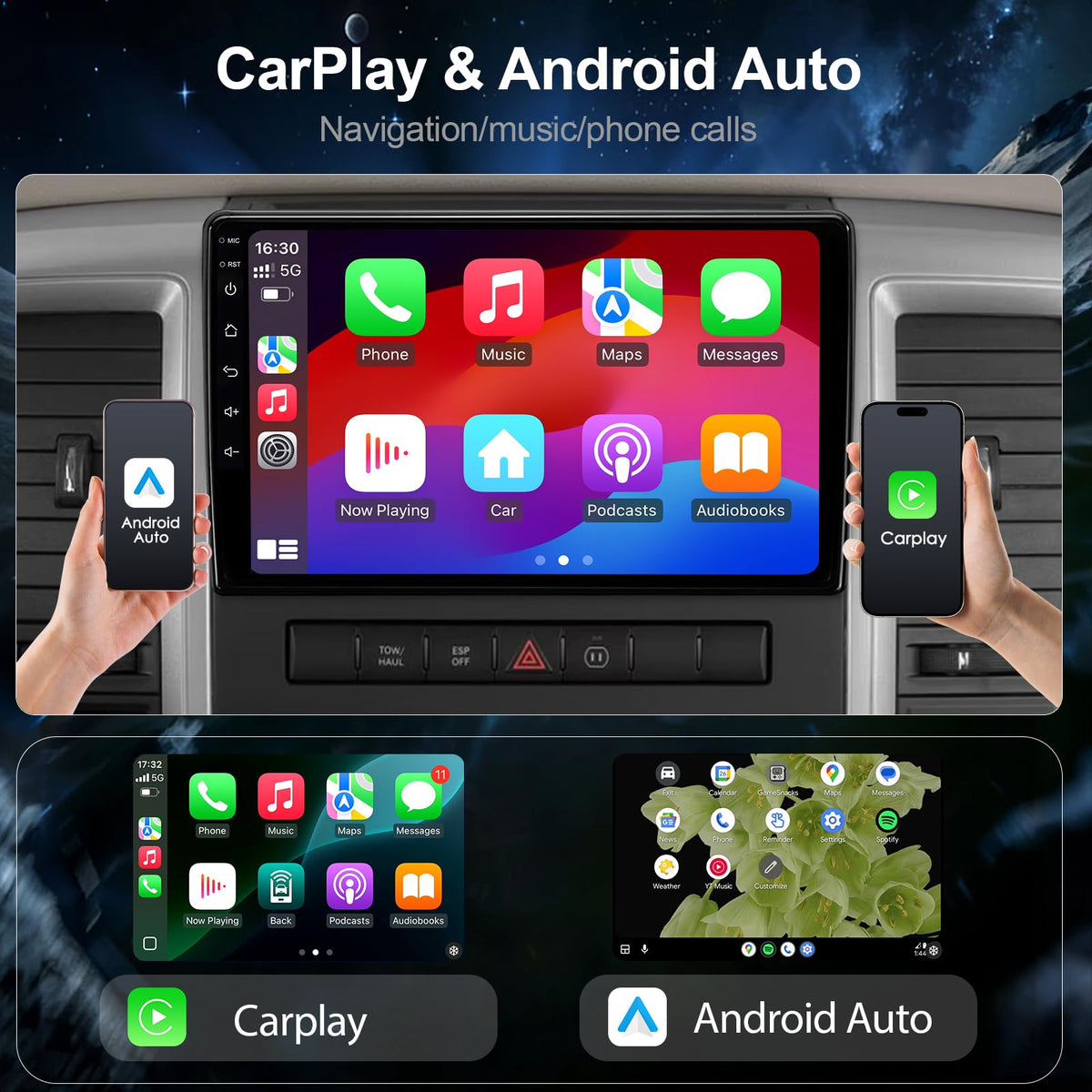ZZH 1280x800 QLED display for Dodge Ram head unit