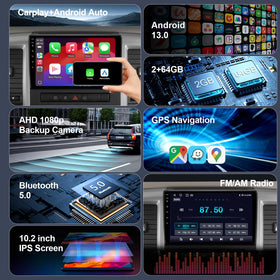 ZZH wireless CarPlay Android Auto on Dodge Ram stereo for hands-free use