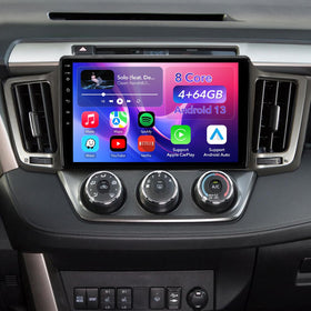 ZZH RAV4 head unit with 10.2-inch display for navigation and media.