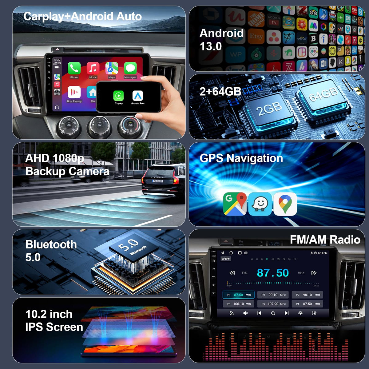 ZZH wireless CarPlay and Android Auto for hands-free connectivity.