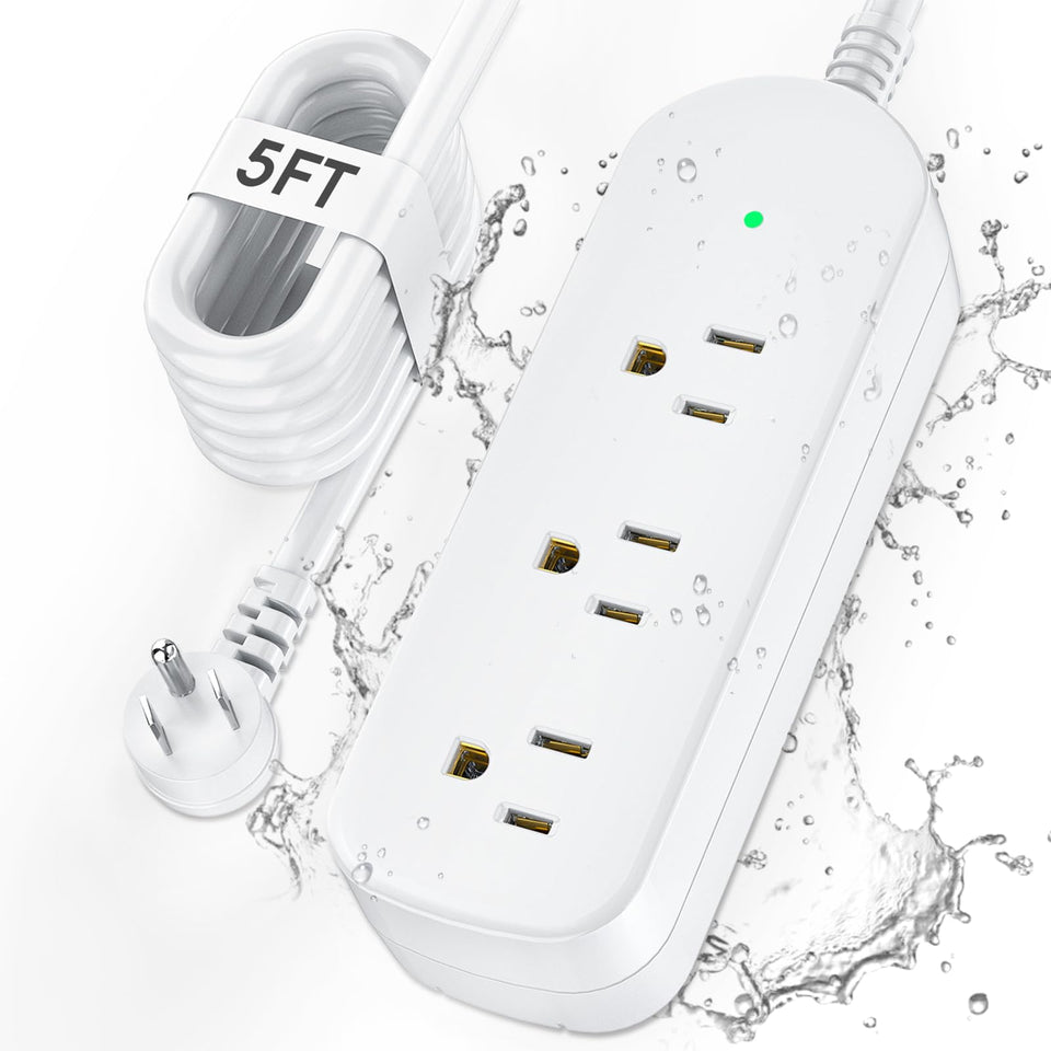 ZZJ outdoor power strip IPX6 weatherproof for reliable outdoor use.