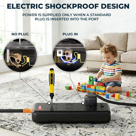 ZZJ outlet spacing with large plugs showing extra-wide layout to accept bulky adapters