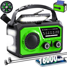 ZZMICHP 16000mAh hand crank emergency radio powering devices during outages